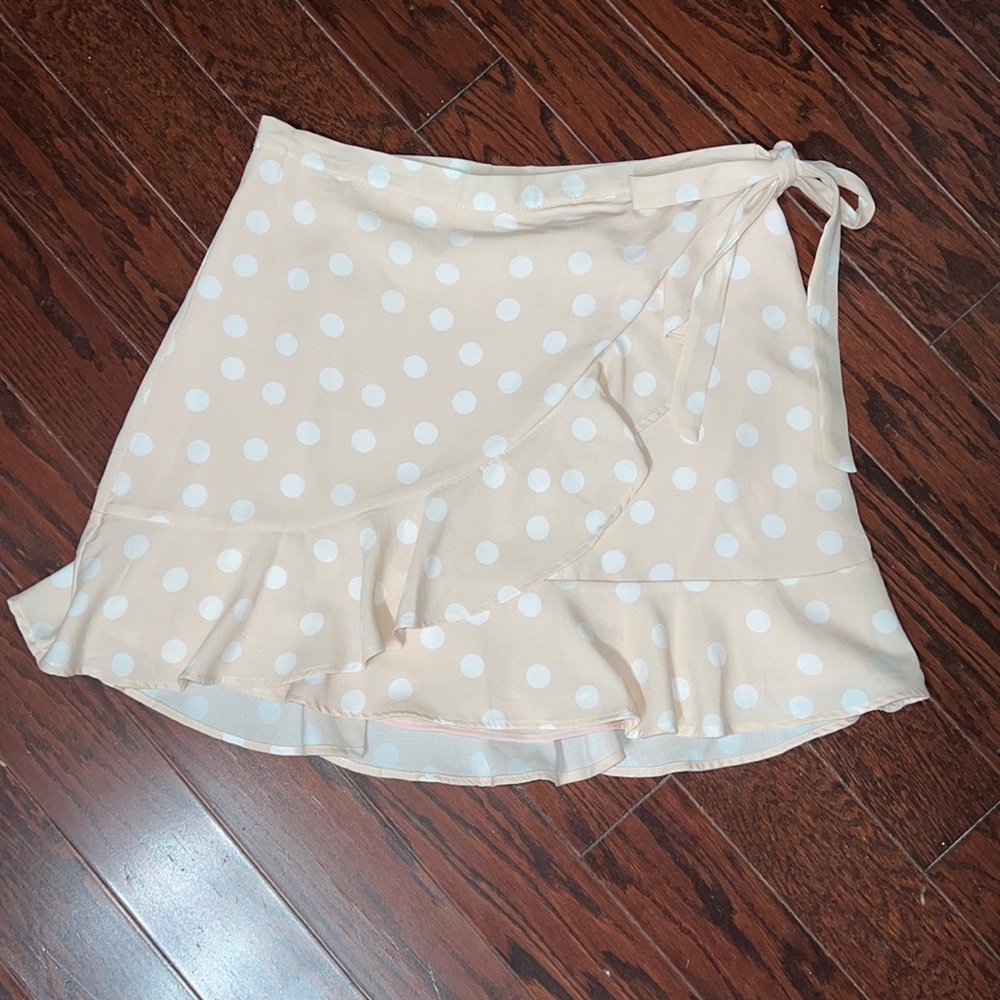 Gianni Bini Tie Wrap Mini Skirt